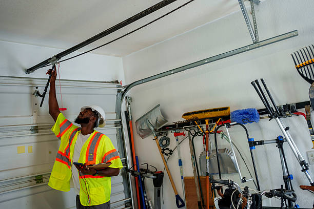 Professional Garage Door Panel Replacement technician working in Johnson County County, IL